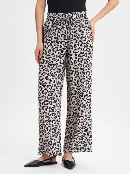 Comma casual identity Letnie spodnie Kobiety wzorzysty 34 szary