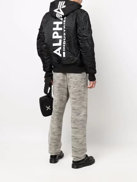Geacă bomber Alpha Industries cu autograf negru