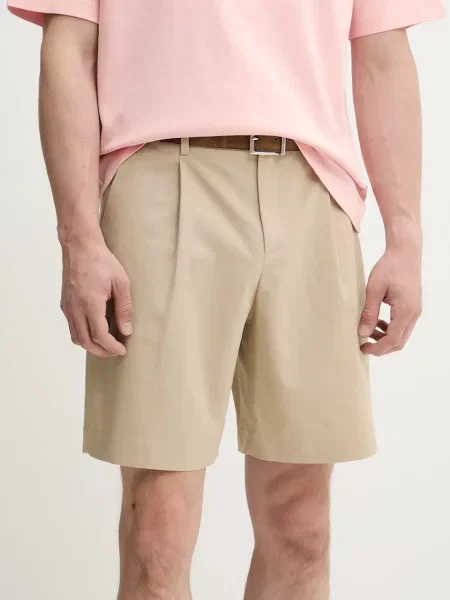 A.P.C. pantaloni scurți din short crew bărbați bej