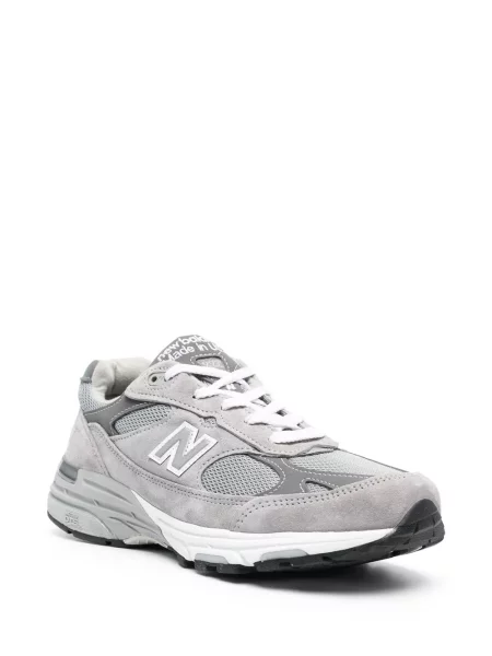 Šněrovací krajkové tenisky New Balance s autogramem šedé