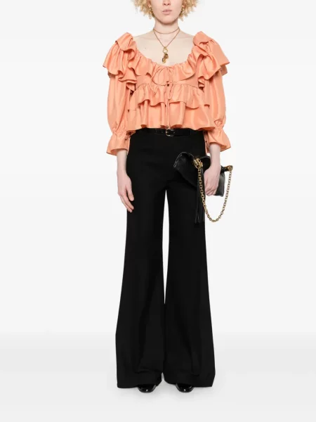 Pantaloni Chloé evazate negru
