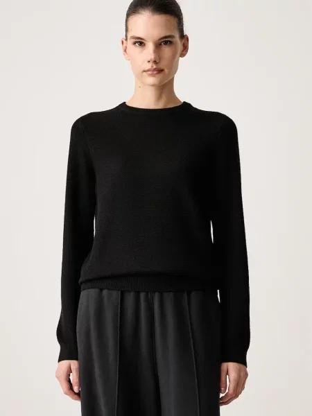 Emporio Armani pulover pentru femei cu amestec de lână negru