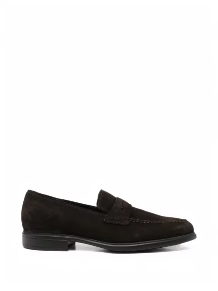 Pantofi loafer Fratelli Rossetti din piele de căprioară maro