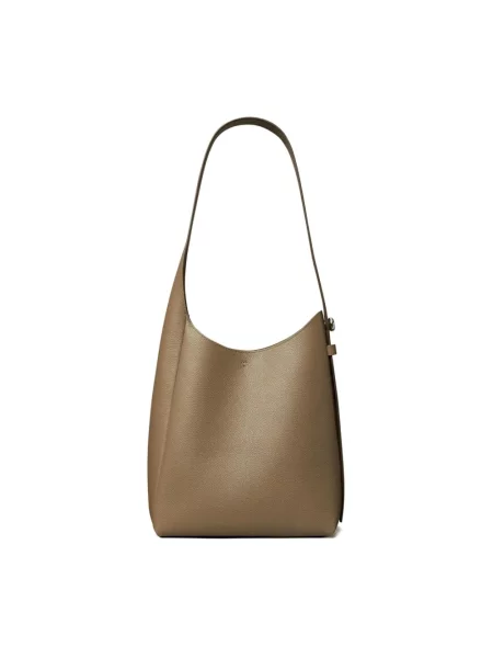 Torebka hobo Tory Burch skórzana beżowa