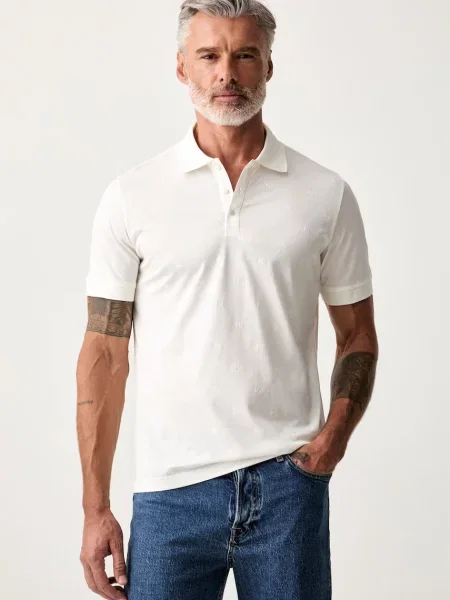 Tricou polo Karl Lagerfeld bej