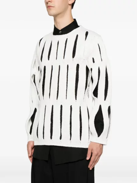 Pulover Comme Des Garcons Homme Plus alb