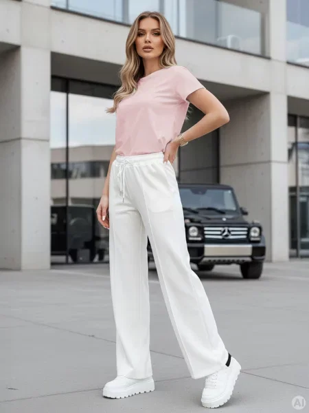 Spodnie dresowe DRESSANIK ecru Dstreet
