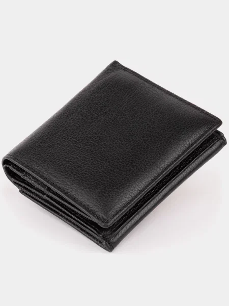 Кожаный кошелек St Leather Accessories черный