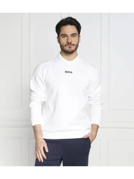 BOSS GREEN Polo Pirax Gold | Relaxed fit alb