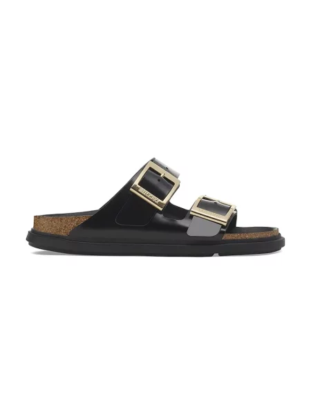 Шкіряні шльопанці Birkenstock Arizona Droplet Buckle чорний
