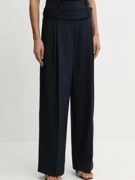 Stine Goya pantaloni 0 bleumarin lat high waist