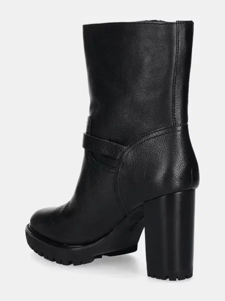 Kožené kotníkové boty Lauren Ralph Lauren Lyvia na černá