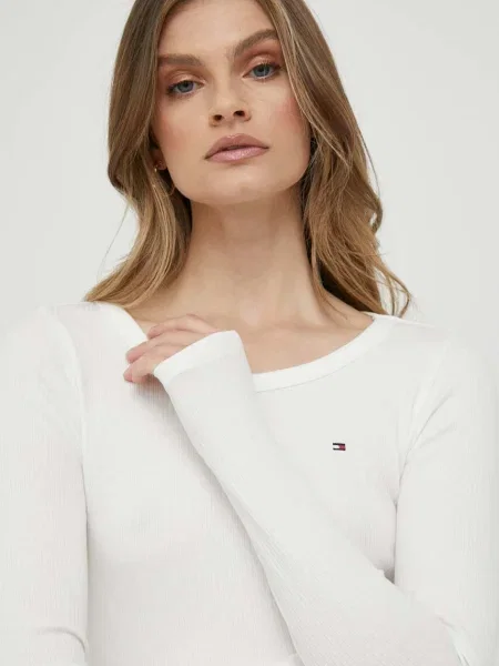 Tommy Hilfiger Tričko s dlhým rukávom béžová