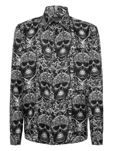 Cămașă Philipp Plein cu imagine negru