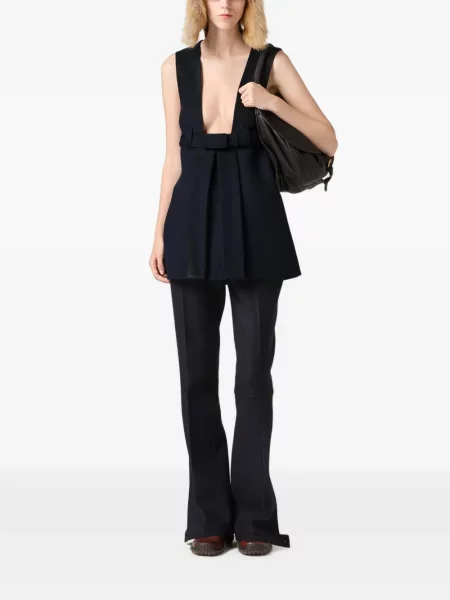 Ceruit rochie Miu Miu de lână negru