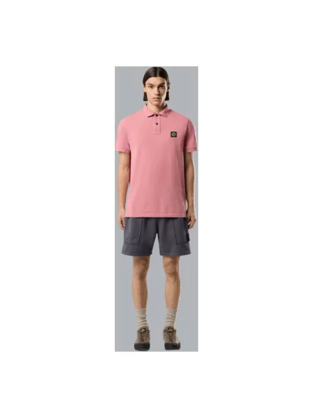 Koszulka polo Stone Island z kamieniami różowa