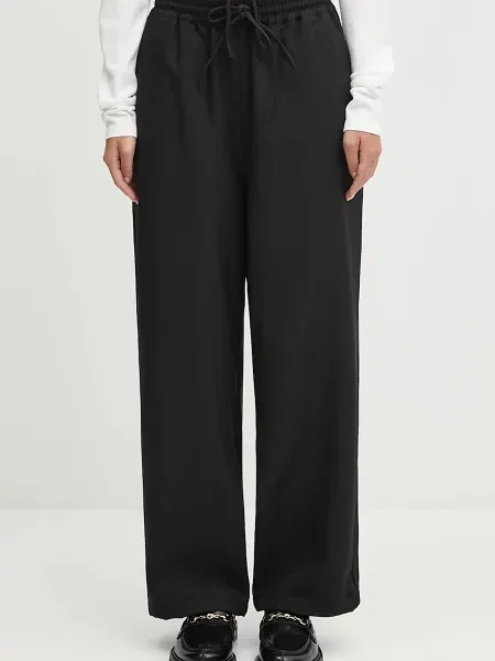 Pantaloni 3S Track lat high waist negru