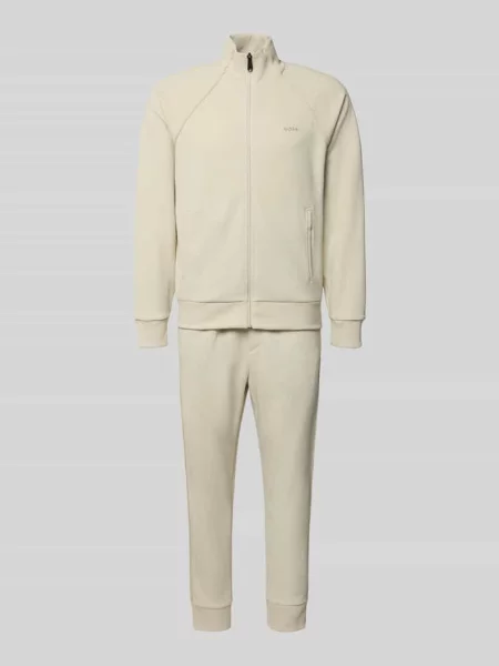 Dres o kroju regular fit z mieszanki bawełny model ‘TRACKSUIT SET’ Boss Green biały