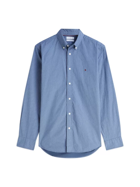 TOMMY HILFIGER Cămașă FLEX deschis / închis albastru