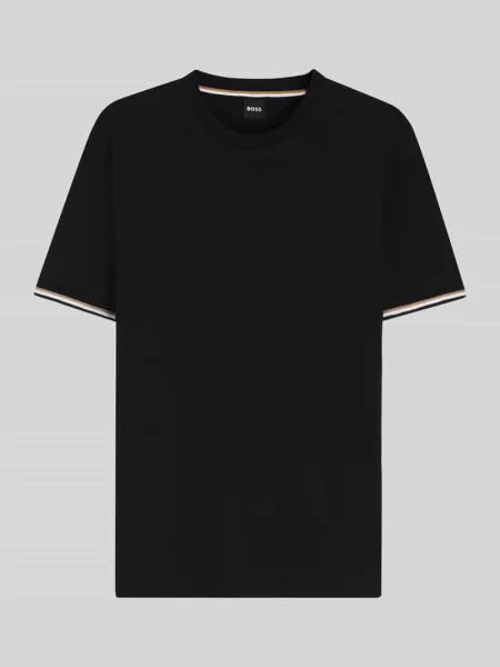T-shirt o kroju regular fit z czystej bawełny Hugo czarna