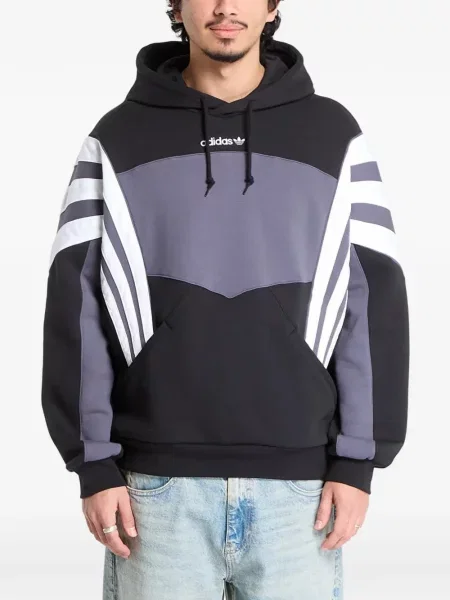 Pălărie Adidas cu dungi cu platformă din jerseu alb