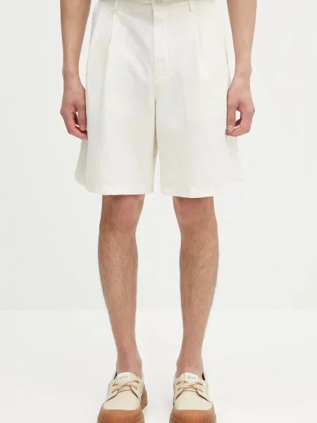 Norse Projects pantaloni scurți din amestec de in Benn Cotton Linen Shorts bej