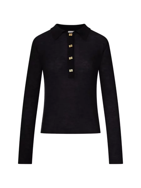 Lung top Ganni negru