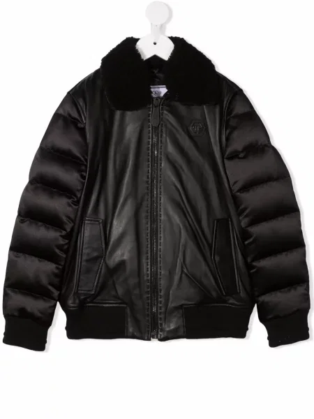Kurtka bomber dziecięcy Philipp Plein czarny