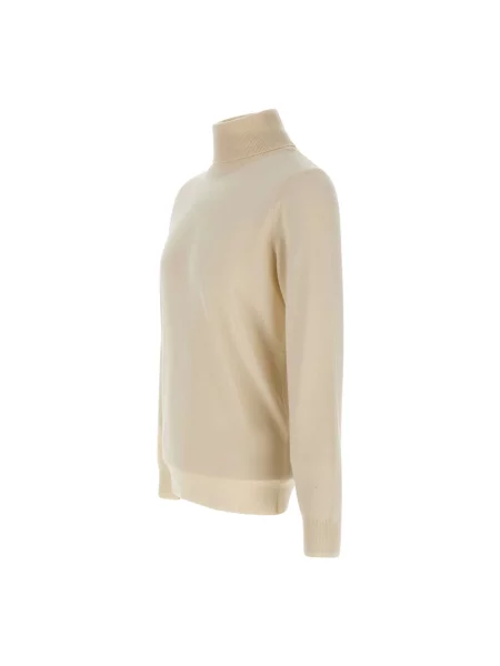 Sweter z golfem Kangra wełniany biały