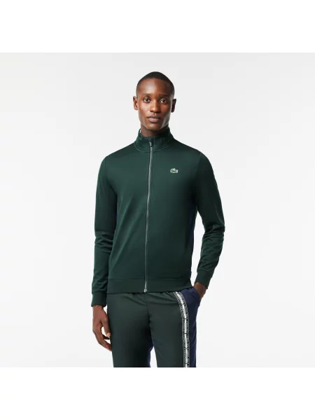 Lacoste Bluza Sport Z Zamkiem Classic Fit zielona