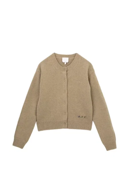 Cardigan A.p.c. cu broderie maro