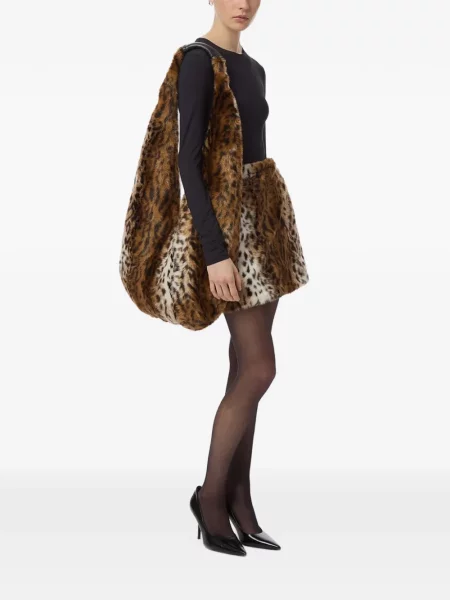 Geantă Apparis cu imagine cu model leopard maro