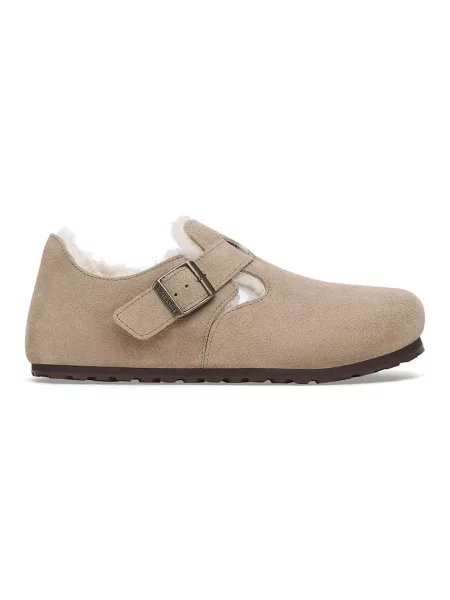 Birkenstock London Shearling LEVE pantofi pentru femei din piele întoarsă