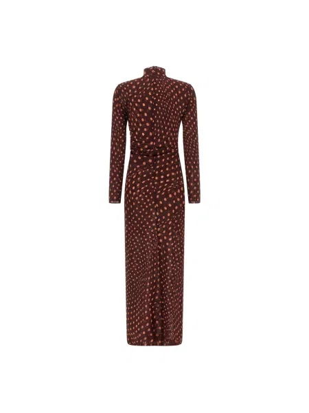 Długa sukienka maxi Stella Mccartney w grochy czerwona