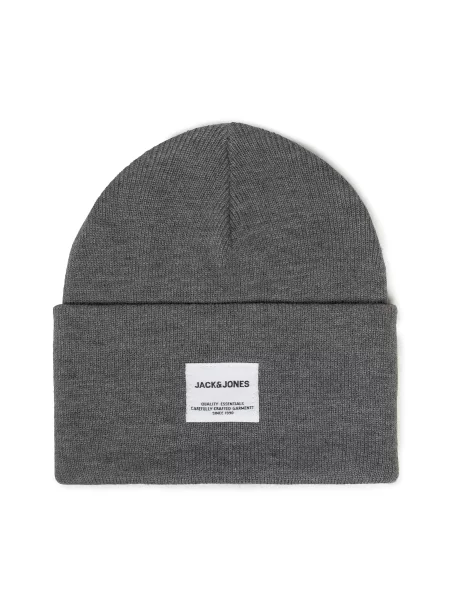 JACK & JONES Čepice šedá bílá