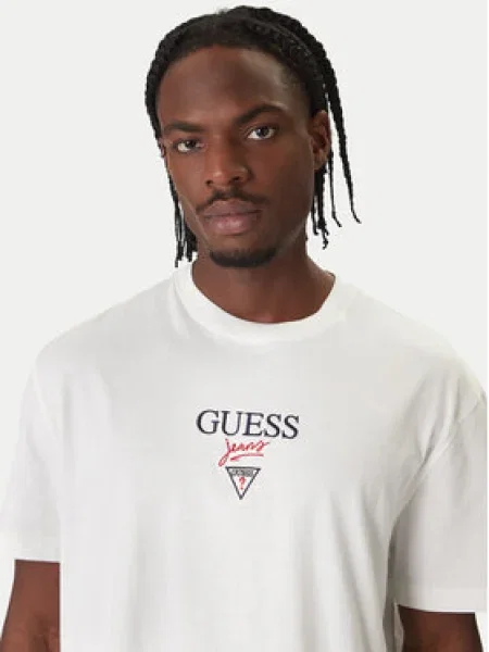 Guess Jeans Póló Oversize fehér