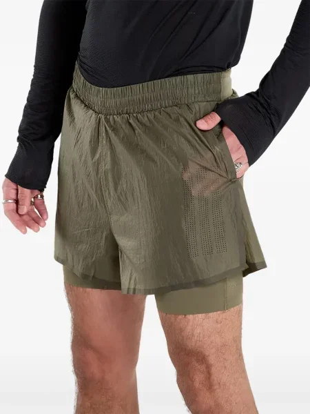 Běžecké pruhované prošívané tričko Adidas oranžové