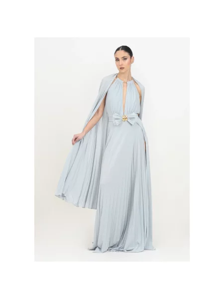 Sukienka maxi Elisabetta Franchi niebieska