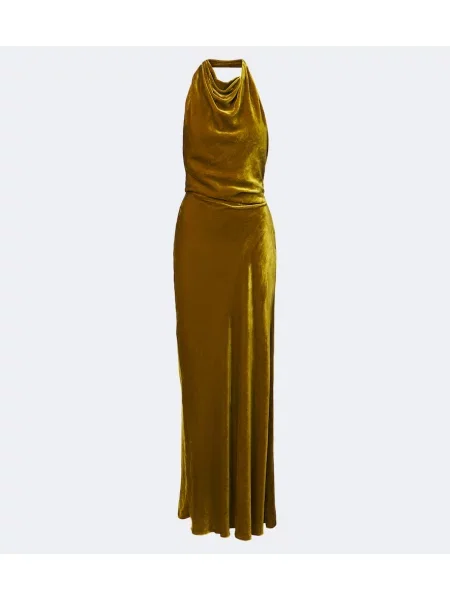 Rochie Simkhai de catifea drapată cu spatele deschis