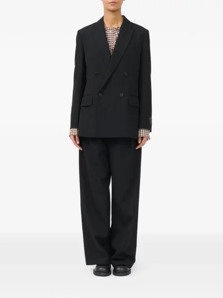 Μάλλινος μπλέιζερ Mm6 Maison Margiela μαύρο