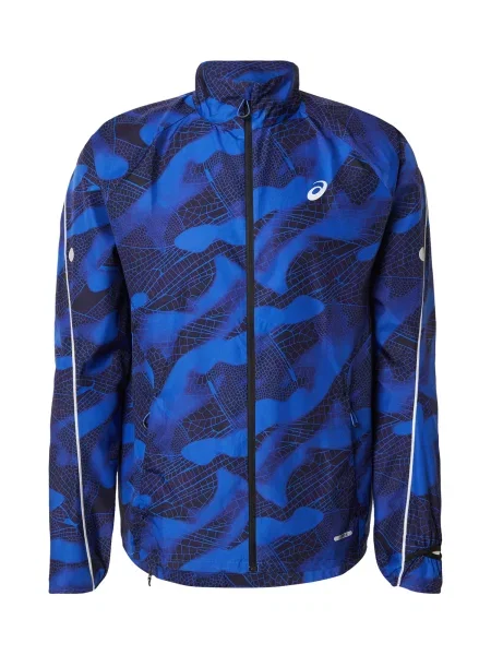 ASICS Road Lite-Show Csomagolható teljesítményű fekete/sötét kobalt férfi futódzseki. Méret: L fekete