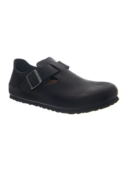 Birkenstock półbuty skórzane London czarne