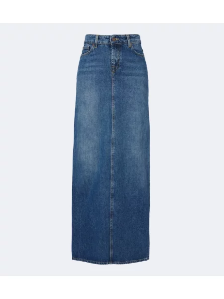 Fustă din denim 7 For All Mankind albastru