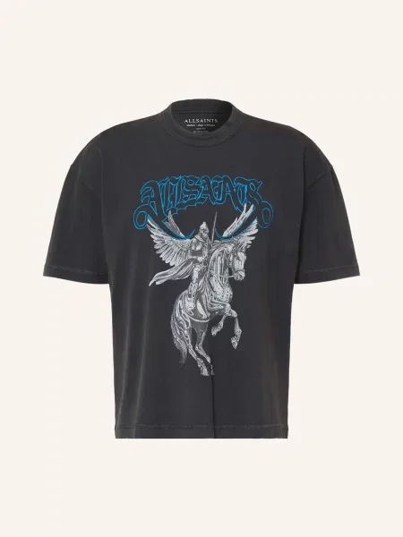 Allsaints Tričko Vanguard tmavě modrá šedá