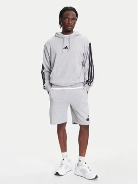 Adidas Mikina Essentials Šedá Regular Fit černá