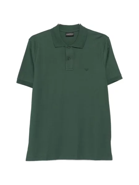Polo Emporio Armani cu broderie verde