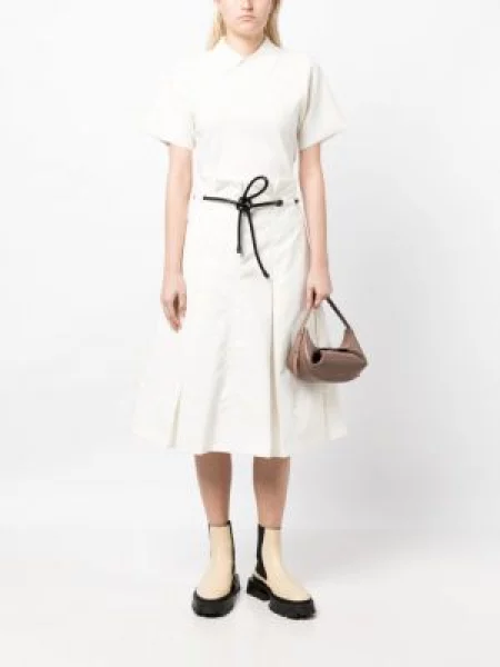 Midi midi sijonas 3.1 Phillip Lim aukštu liemeniu balta