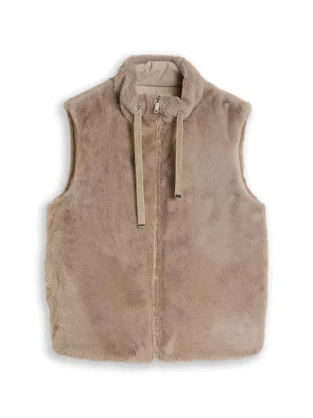 TOM TAILOR Vestă taupe gri