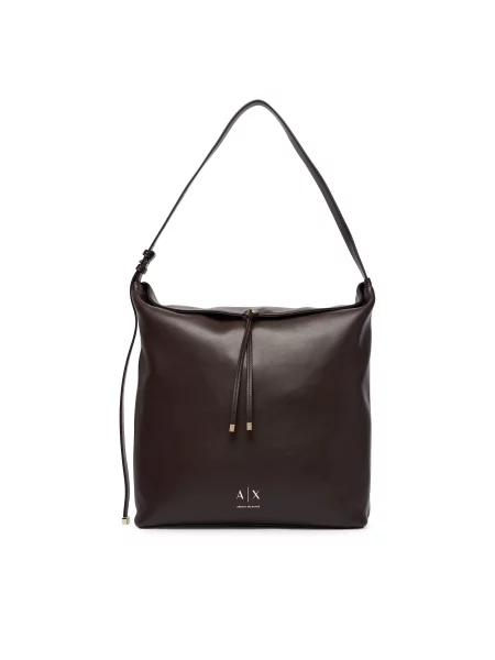 Geanta hobo Armani Exchange din piele maro