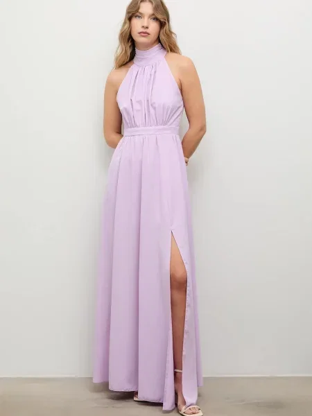 Answear.LAB rochie maxi evazati roz